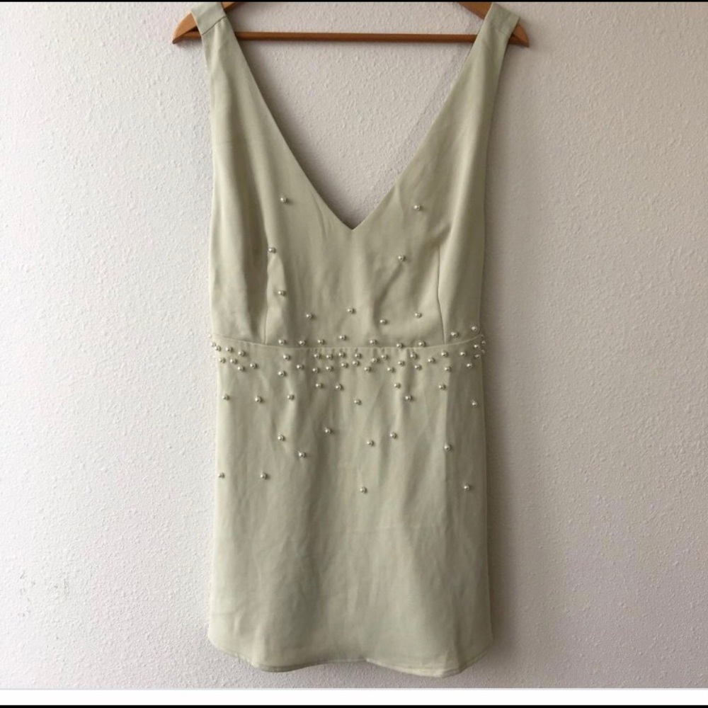 Wildfox NWT Coda Mini Dress with pearls. Size L. - Picture 3 of 6